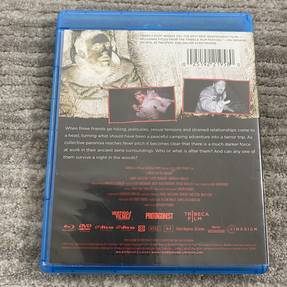 A Night In The Woods Blu-ray DVD Combo Horror Movie Tribeca Film NTSC 2012